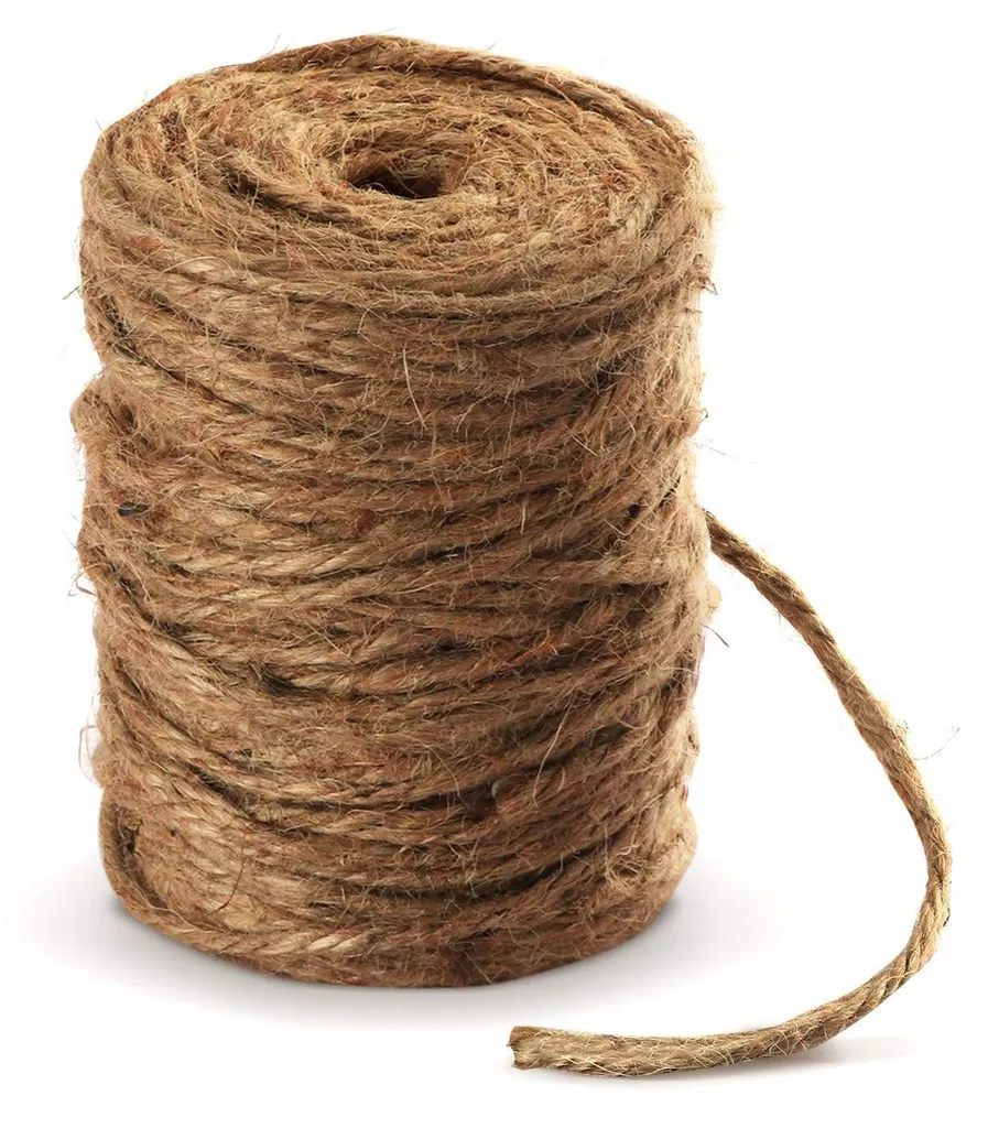 Ficelle de jute épaisse 4 mm biodégradable, cordelette brune résistante
