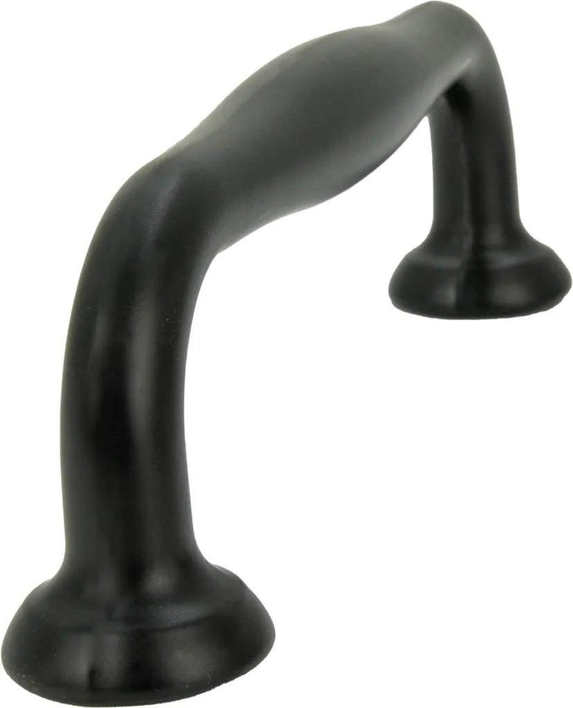 Poignée de tiroir noir mat 96mm en alu robuste et design industriel