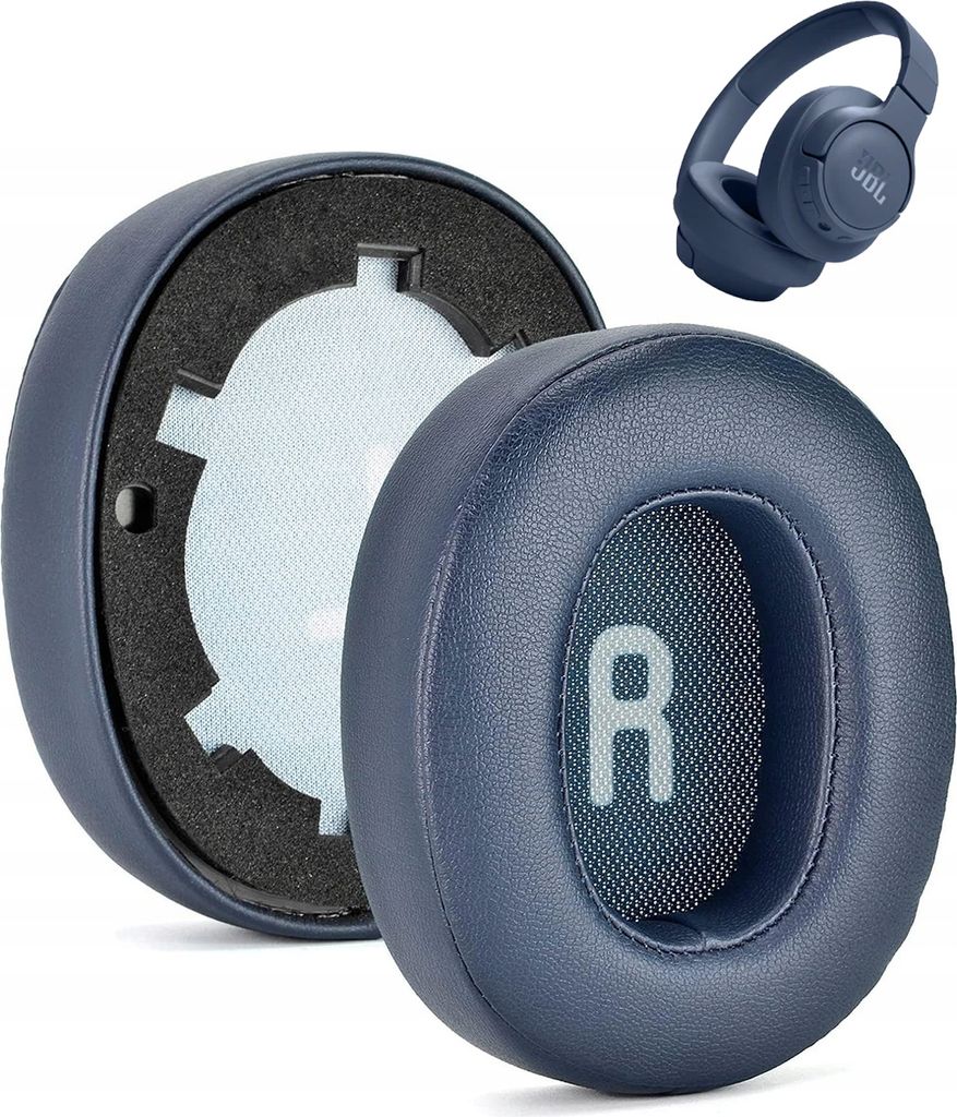 TRADEBIT 2x Ersatz Ohrpolster für JBL TUNE 700BT 710BT 720BT 750BTNC Blau Kopfhörer