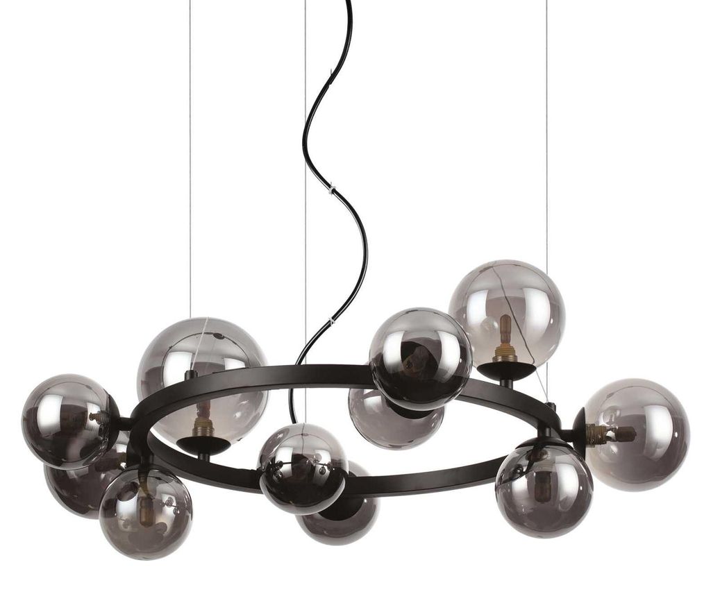 Ideallux Perlage Hänge Schwarz Schwarz ø 73 Deckenlampe Deckenleuchte Lampe Spot