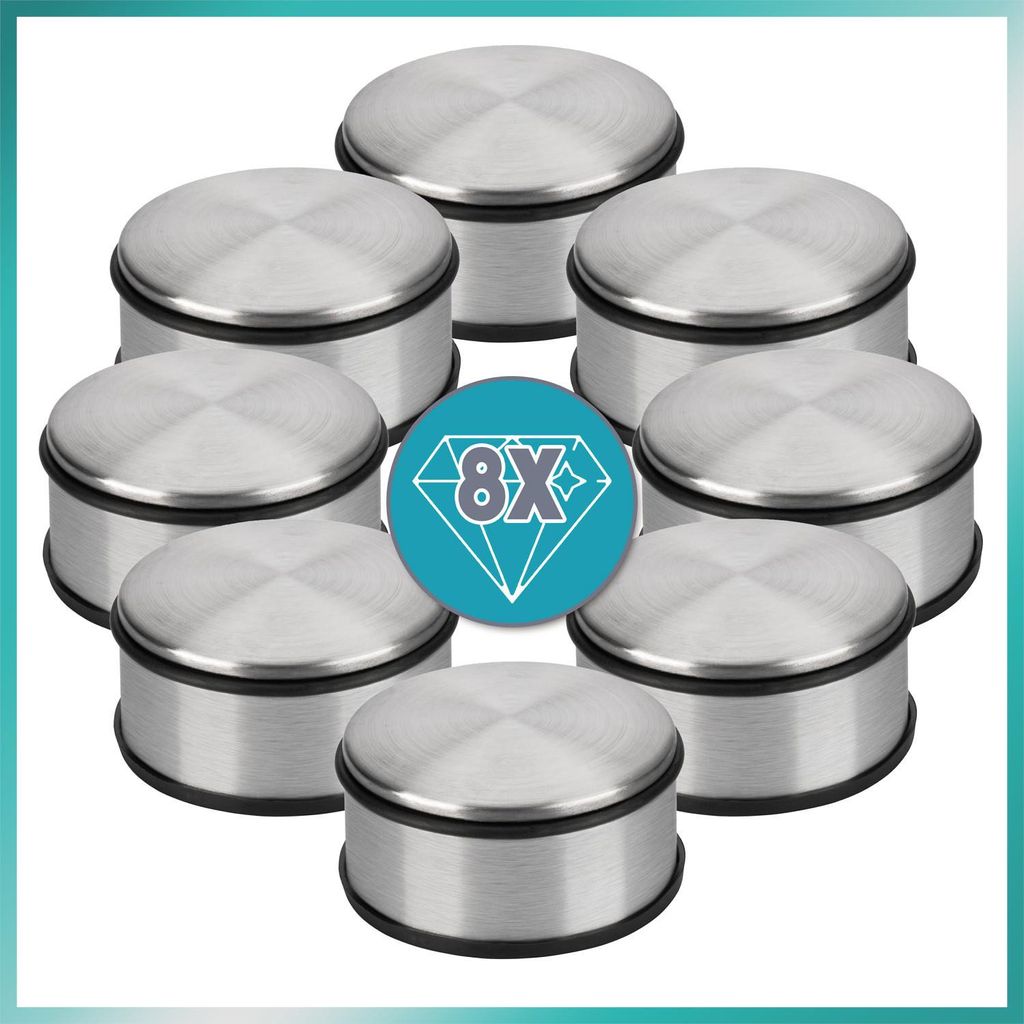 set di 8 - Fermaporta in acciaio inox Immagine del prodotto 