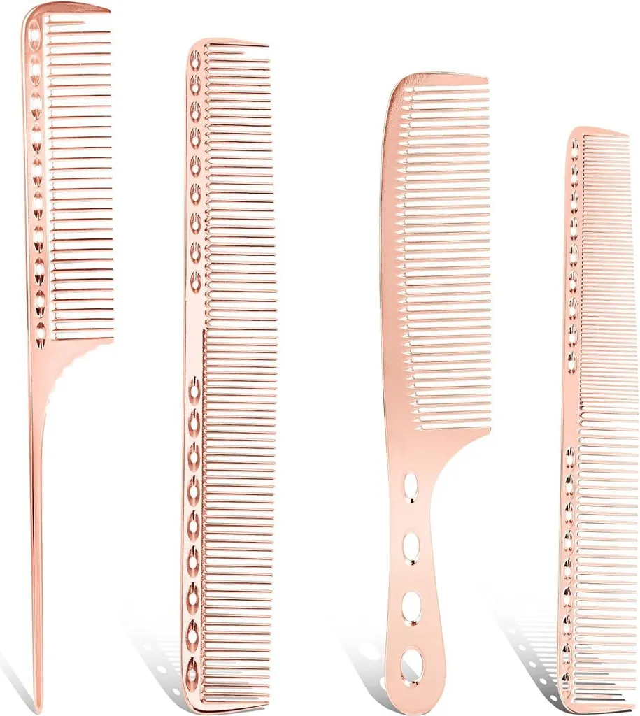 Kit de peignes de coiffure métal pour lissage et brushing professionnel