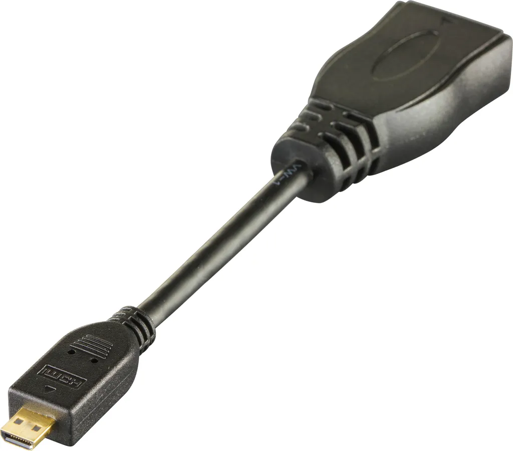 Adattatore Micro HDMI Maschio a HDMI Femmina DELTACO - 4K UHD Nero