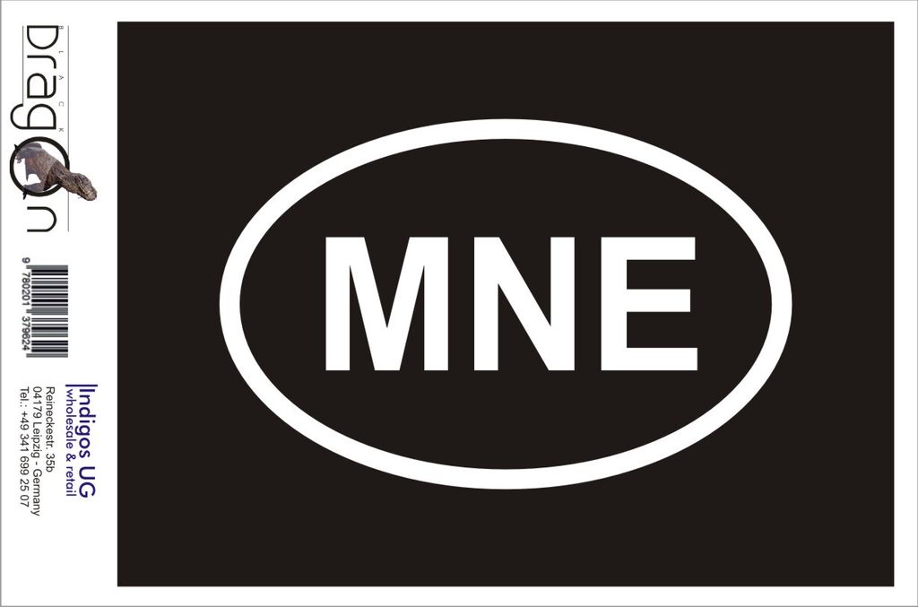 Aufkleber / Autoaufkleber - JDM / Die cut / Auto / OEM - Monte MNE - 110x70 mm schwarz - Heckscheibe / Heckscheibenaufkleber