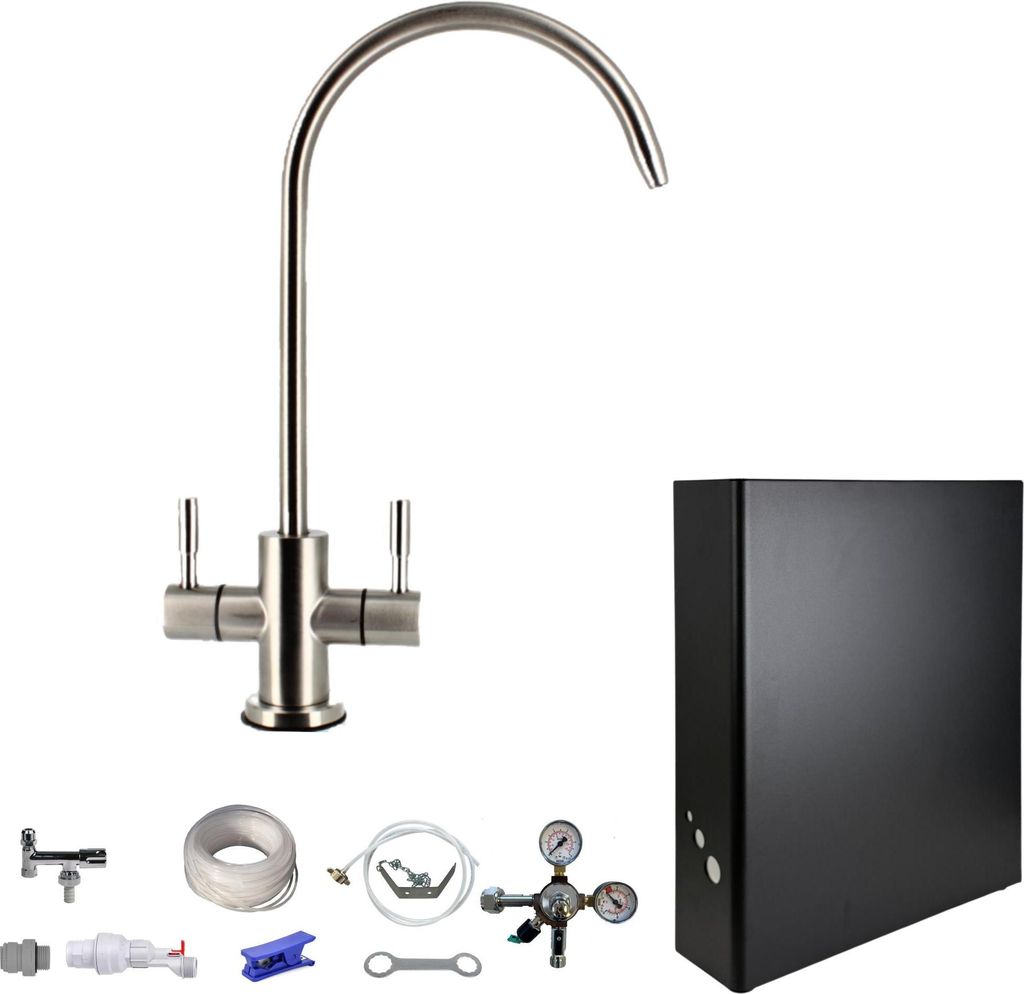 BieTal BT-W01 Tafelwassergerät ohne Kühlung 2-ltg Wasserhahn & Wasserfilter SET