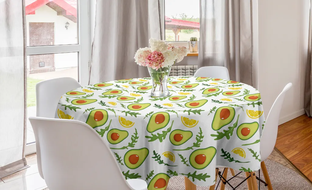 Tovaglia Rotonda ABAKUHAUS 150 cm - Antimacchia Frutta per Cucina
