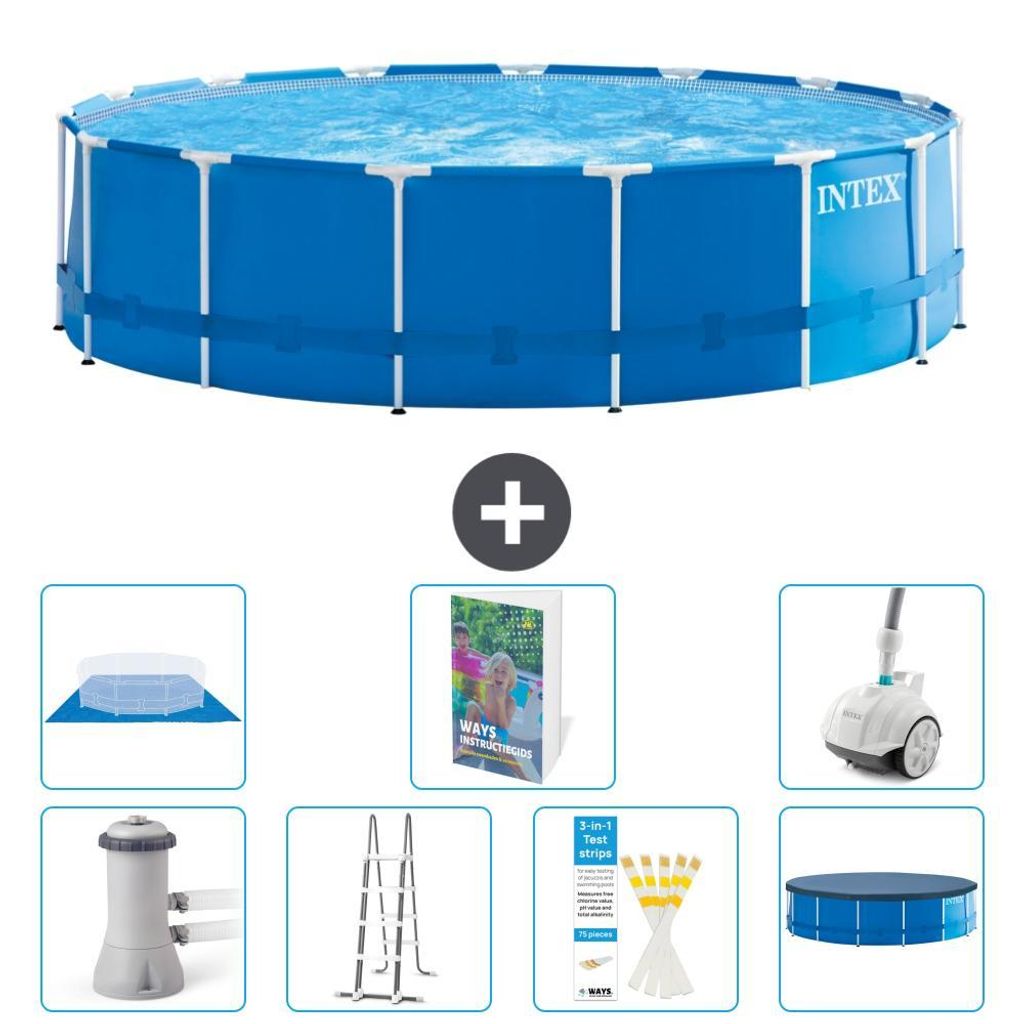 Piscina con telaio rotonda - 457 x 122 cm - 8 pezzi  S616 Immagine del prodotto 
