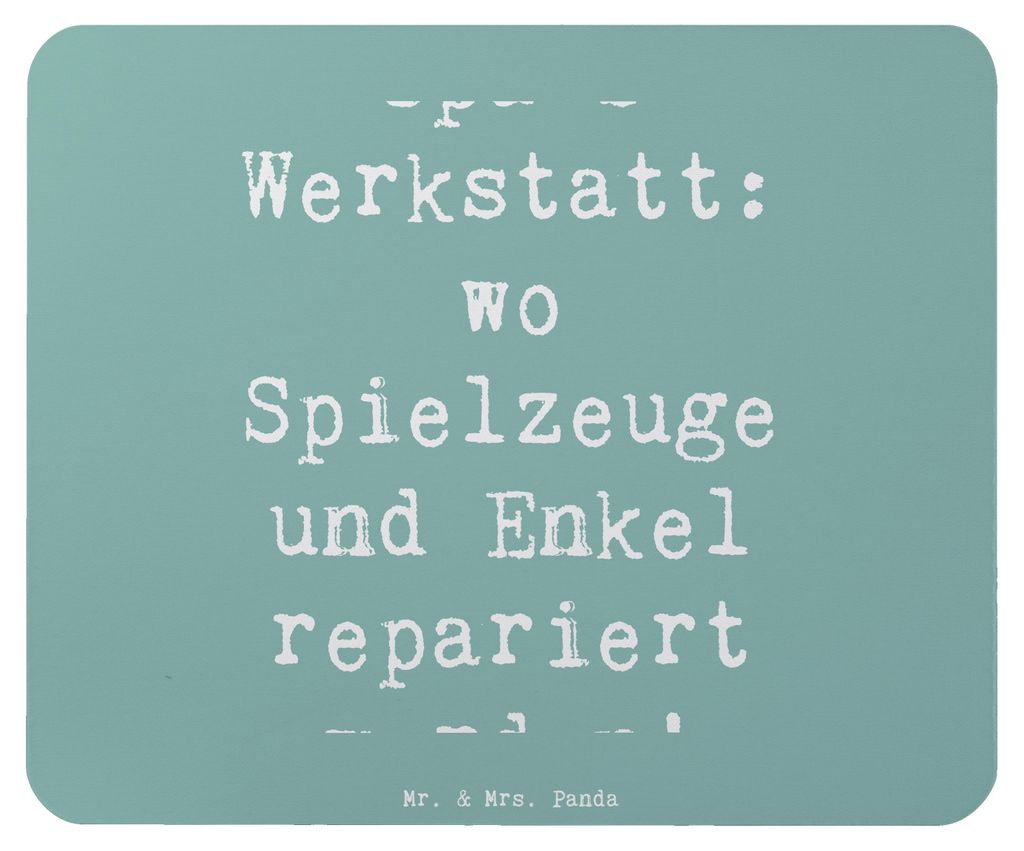 Mr. & Mrs. Panda Mouse Pad Spruch Großeltern Werkstatt - Produktbild 