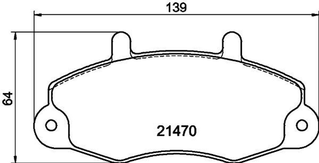 HELLA Bremsbeläge Satz Vorne Bremsklötze für FORD TRANSIT MK-5 Bus (E) 8DB 355 019-371