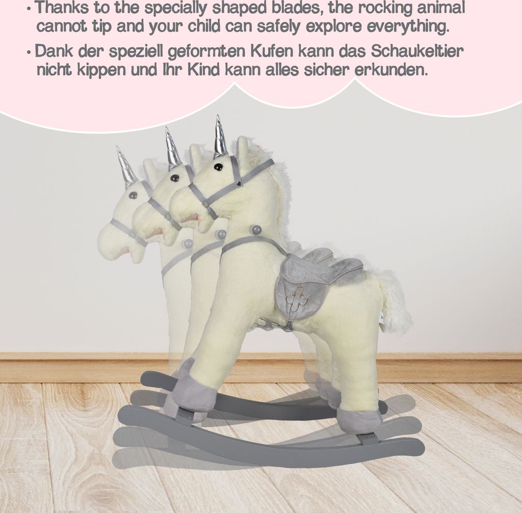 Infantastic® Schaukelpferd - Silbernes Einhorn, ab 1 Jahr, Produktbild 5
