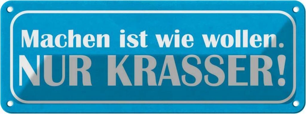 vianmo Blechschild 10x27 cm machen wie wollen nur krasser Dekoration Spruch Zitat