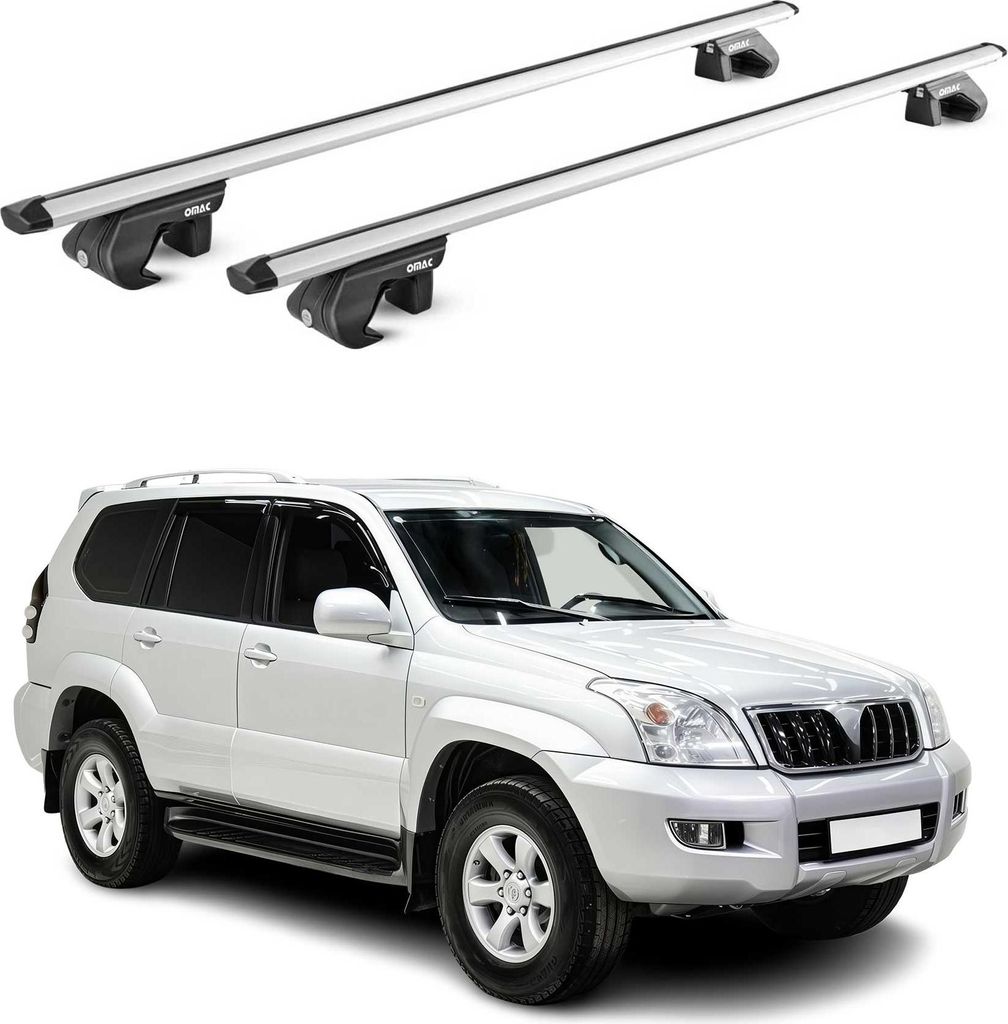Dachträger für Toyota Land Cruiser 125 155 2002-2021 3 tür 90kg Alu ABE Silber