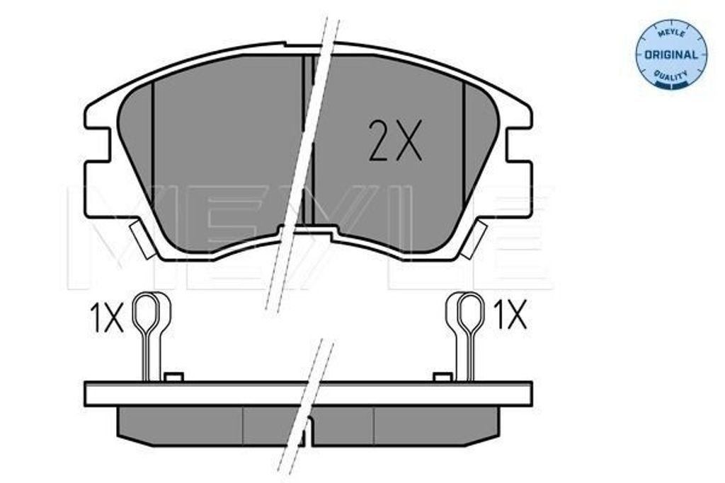 MEYLE 025 213 7316/W Bremsbeläge Vorne für MITSUBISHI PAJERO II (V3W, V2W, V4W) PAJERO I (L04G, L14G) L 300 III Bus (P0W, P1W, P2W) L 200