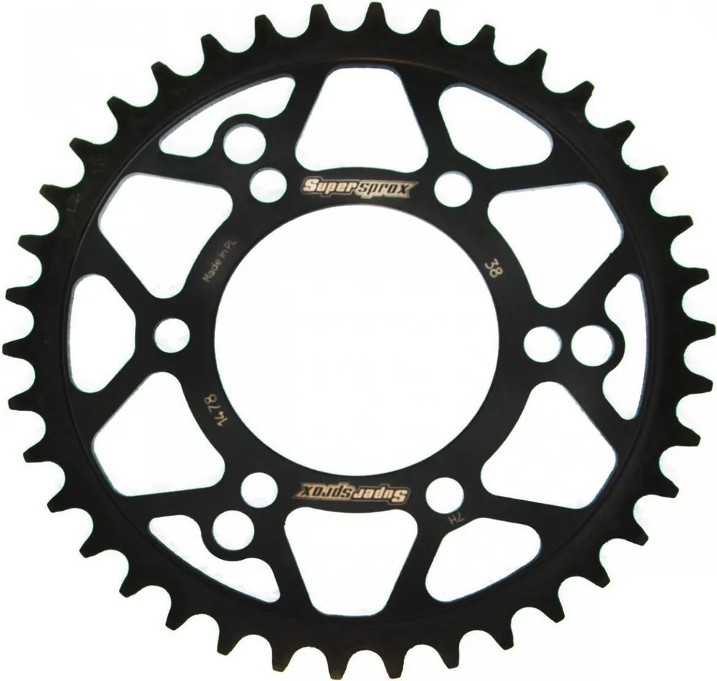Pignon arrière Supersprox 520 38Z Noir RFE-1478:38-BLK pour Moto