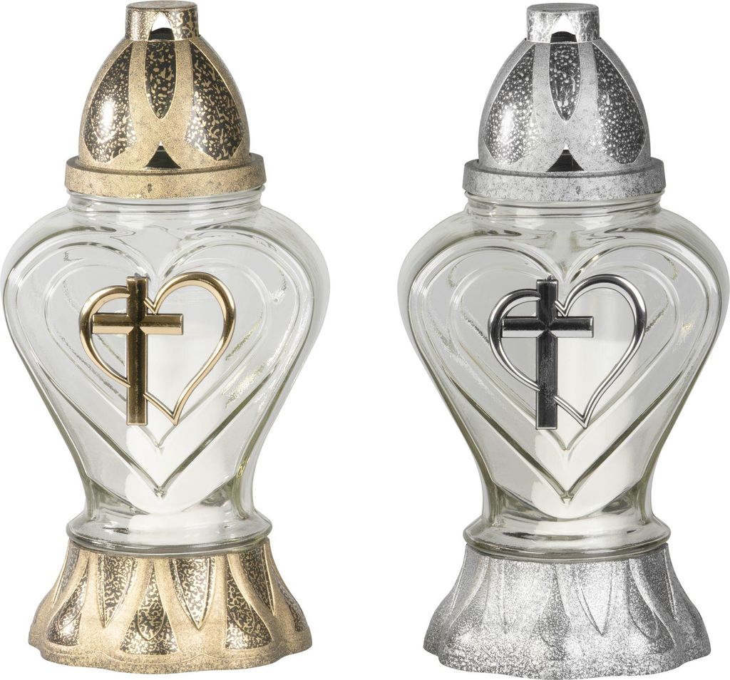 Graflicht Heart, helder glas, 40 h, 110 g, 33 cm, Productafbeelding 
