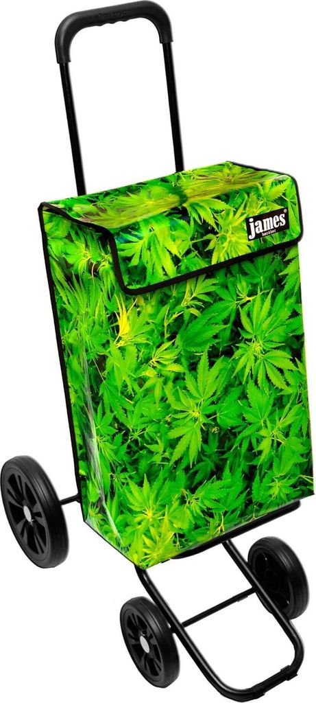 James Einkaufstrolley - BUSHDOCTOR - stabiler Einkaufswagen mit individuellem Design - einfarbig: grün in Ausführung: Quattro-4Raeder