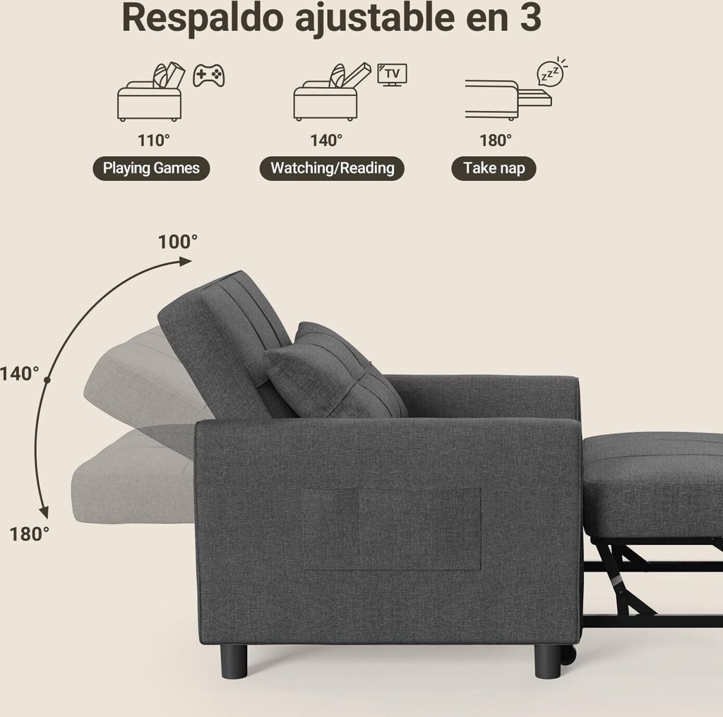 Bealife AR21 Schlafsofa, Schlafsessel Produktbild 8