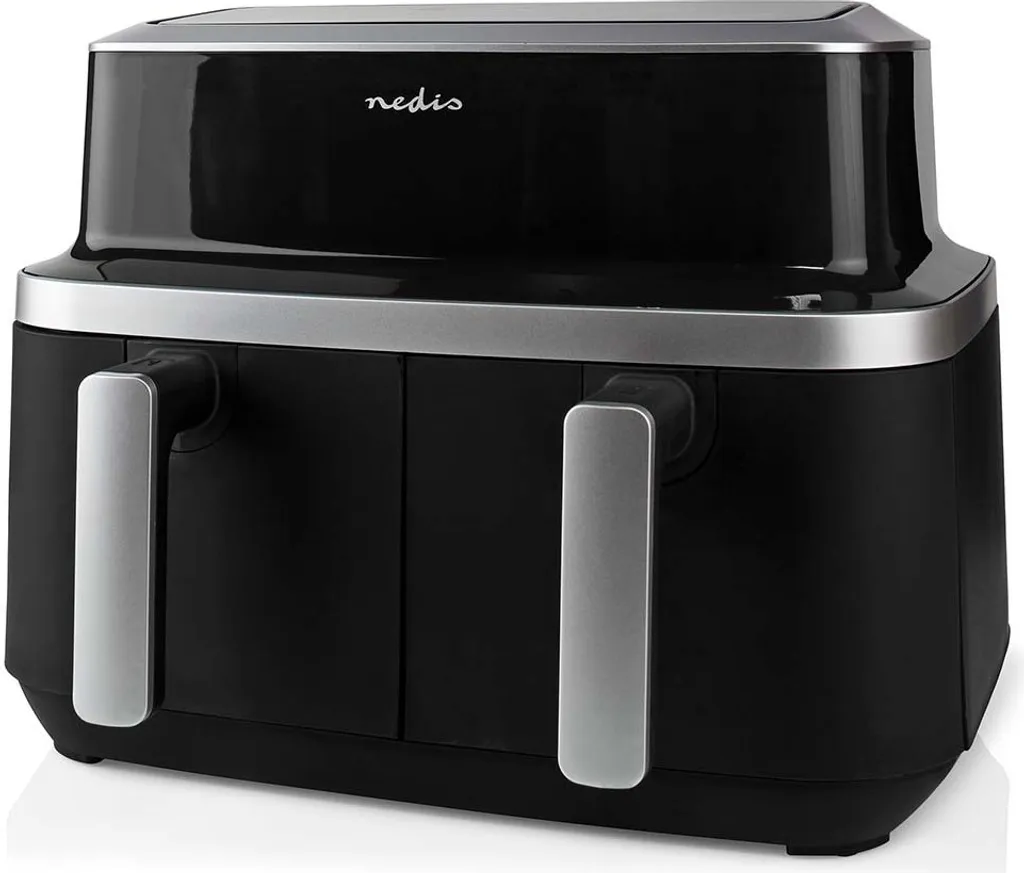 Friteuse Air Chaud Nedis 2600W Double Compartiment KAAF320BK