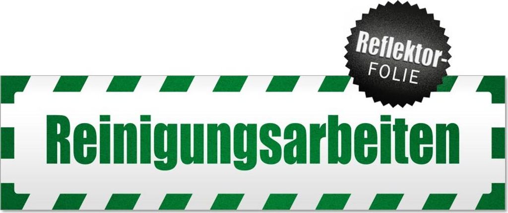 Reinigungsarbeiten gestreift Magnetschild Schild magnetisch