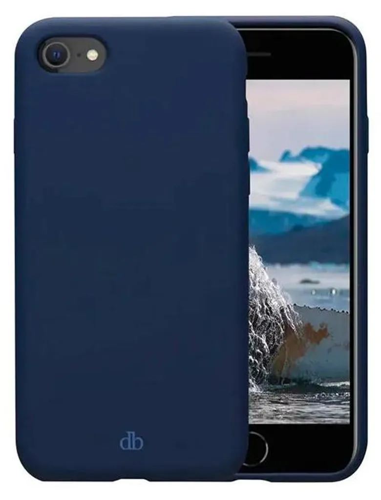 Coque dbramante1928 Costa Rica iPhone SE/8/7 Bleu Marine en Cuir Végétal