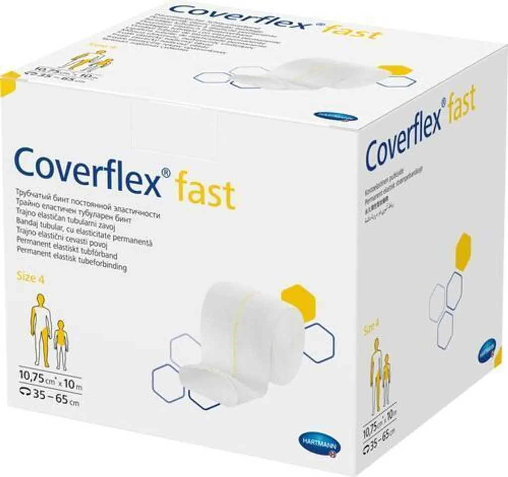 Bandage Tubulaire Coverflex Taille 4 pour Maintien de Pansement - 10 Mètres