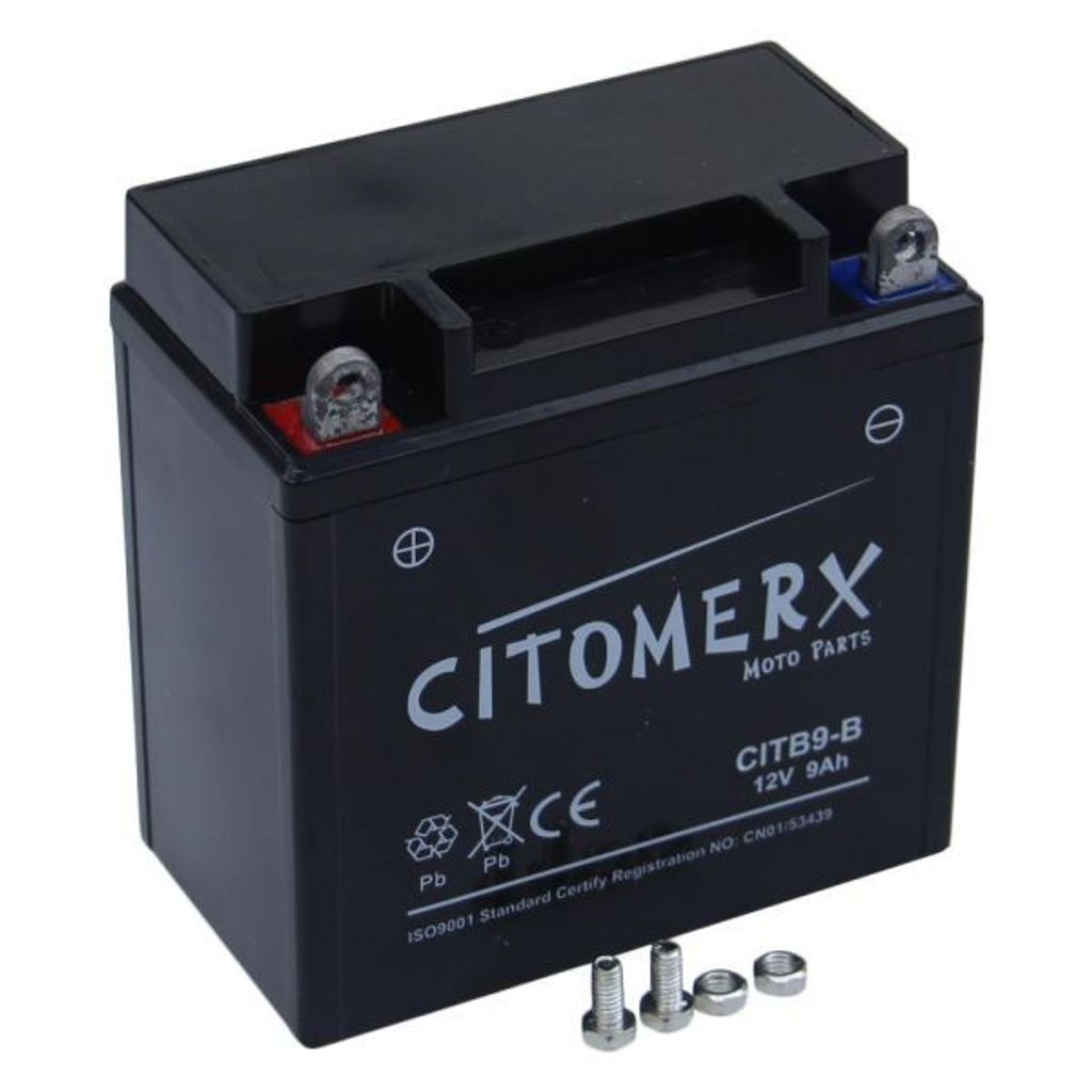 Batterie gel CIT YB9-B, 12 V 9 Ah, pôle positif à gauche, Image du produit 