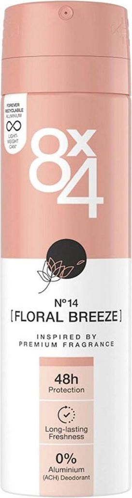 8x4 Deospray – Nr. 14 Floral Breeze 150 ml Produktbild 