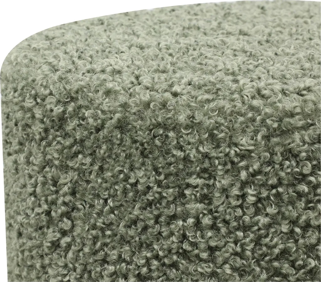 Siège d'appoint pouf Eva Ø34 cm vert idéal pour petit espace et studio - 3
