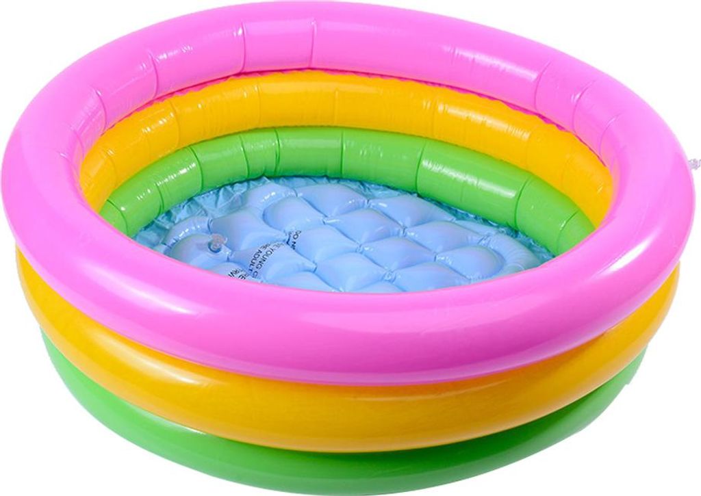 Dreiselschicht Regenbogen Raum Spielzeugsand Tisch Fischerei kleiner Poolkinder aufblasbares Schwimmen