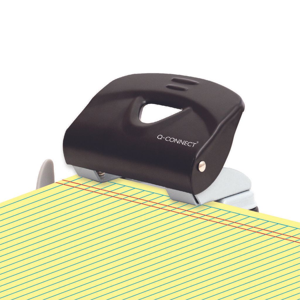 Q-CONNECT KF14217 Locher, 20 Blatt, schwarz/grau