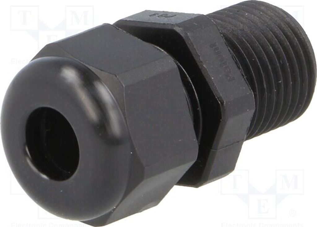 5x Kabelverschraubung IP68 PG9 mit verlängertem Gewinde schwarz 1.209.0901.60 n
