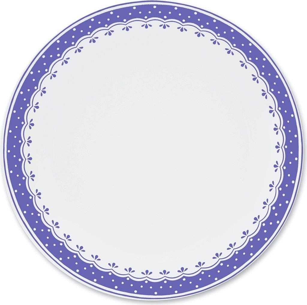 Leander Flacher Teller, 26 cm, HyggeLine, blau, Leander, tschechisches Porzellan