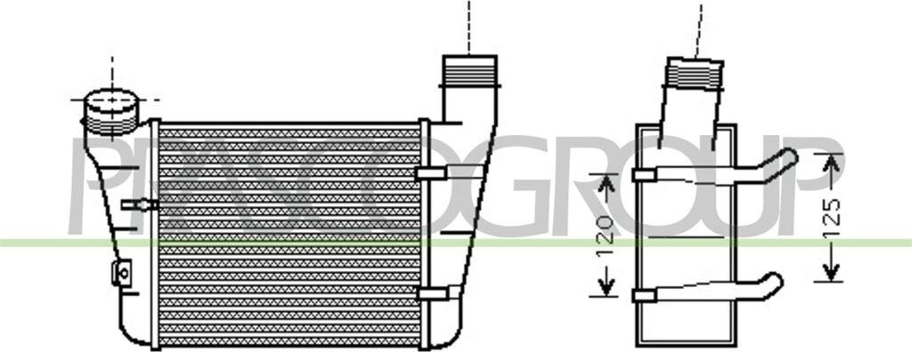 PRASCO AD020N003 Ladeluftkühler LLK für AUDI A4 Avant (8ED, B7) Turbo Intercooler