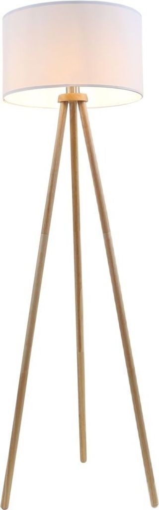 Stoff Stehleuchte Ø 45,5 cm 1x exkl E27 60W weiß