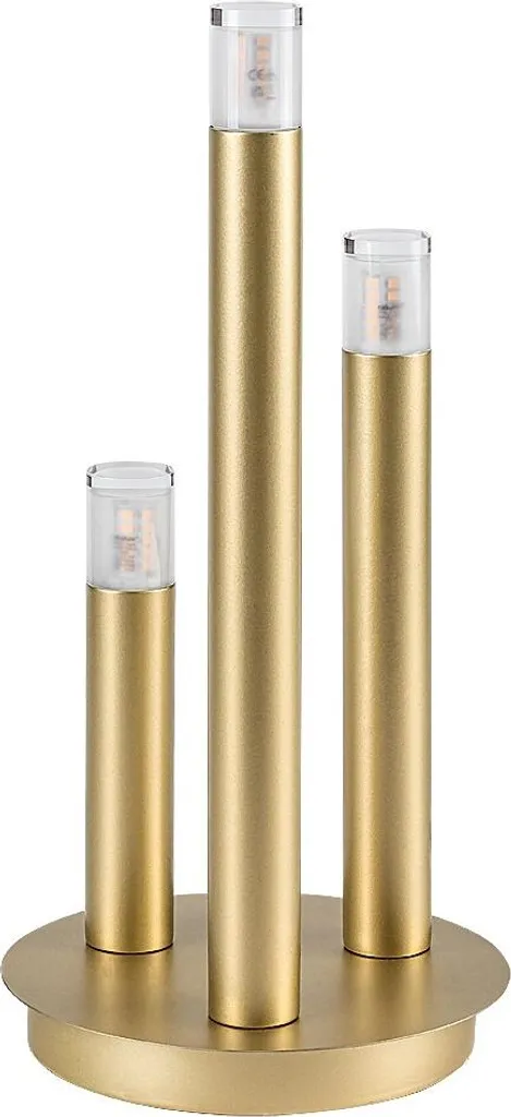 Lampada Oro Rabalux 74366 Ramira: 3 Luci G9 Metallo e Acrilico Oro