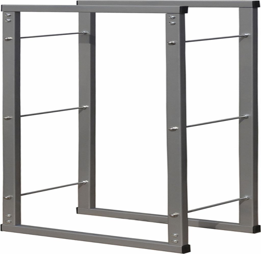 V2Aox Kaminholzständer Metall, Kaminholzregal innen, Holzständer Regal für Aufbewahrung von Kaminholz, Brennholz und Feuerholz