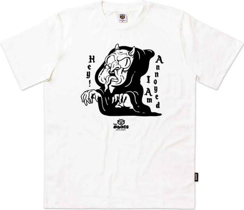 The Dudes T-Shirt Herren Annoyed weiß Streetwear 100% Baumwolle M