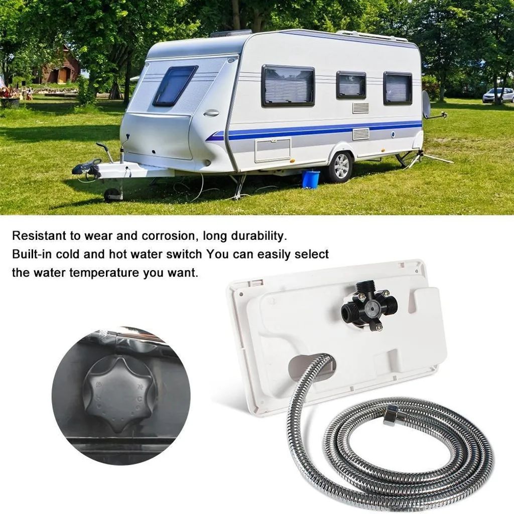 Cabine de douche VR extérieure et kit complet de douche camping mobile