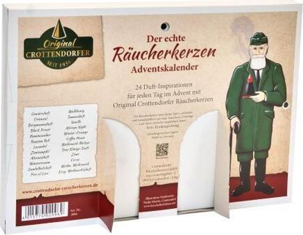 Crottendorfer Räucherkerzen 5er Pack Mix – Sandelholz, Waldhonig, Waldmoos, Zimt-Apfel & Winter Orange