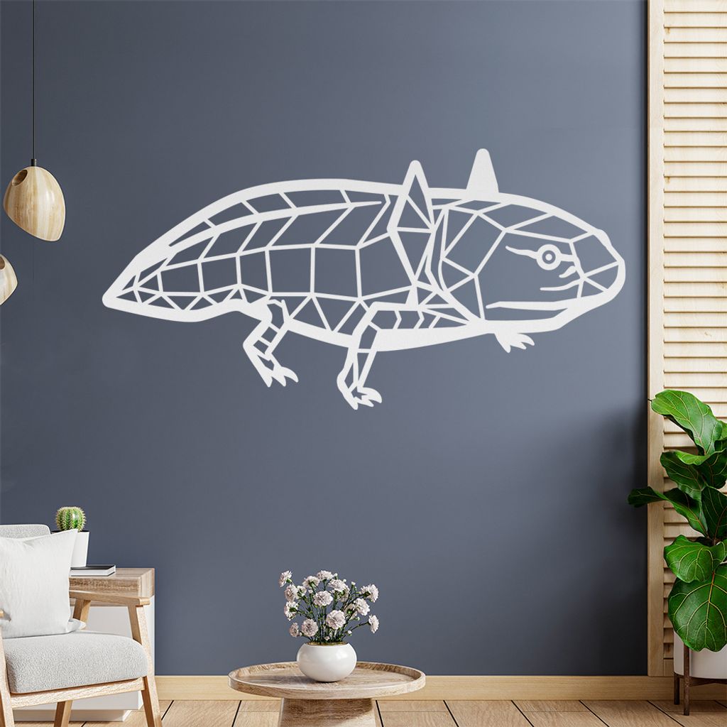 Axolotl Polygon Wandtattoo Wandaufkleber Wall Sticker - Dekoration, Küche, Wohnzimmer, Schlafzimmer, Badezimmer