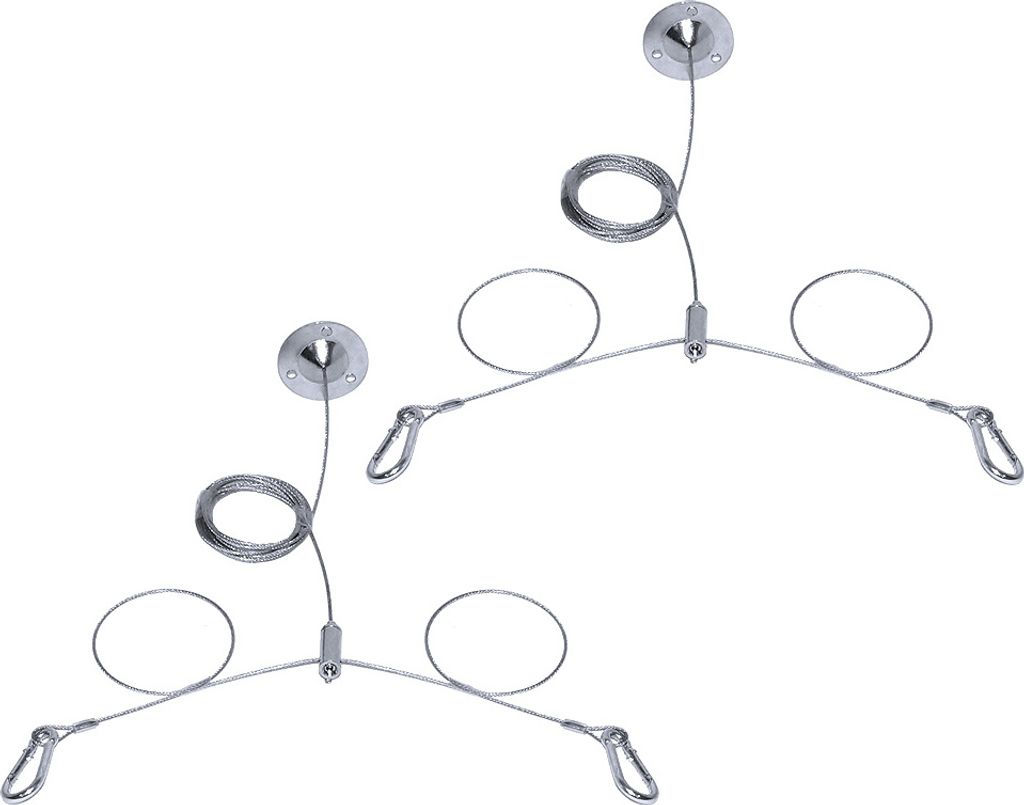 Voltolux Deckenabhängung LEON für Panel 1,5m Metall Seilsystem verstellbar dual