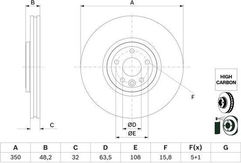 Disque de frein pour Jaguar XF et F-Pace, idéal pour conduite sereine