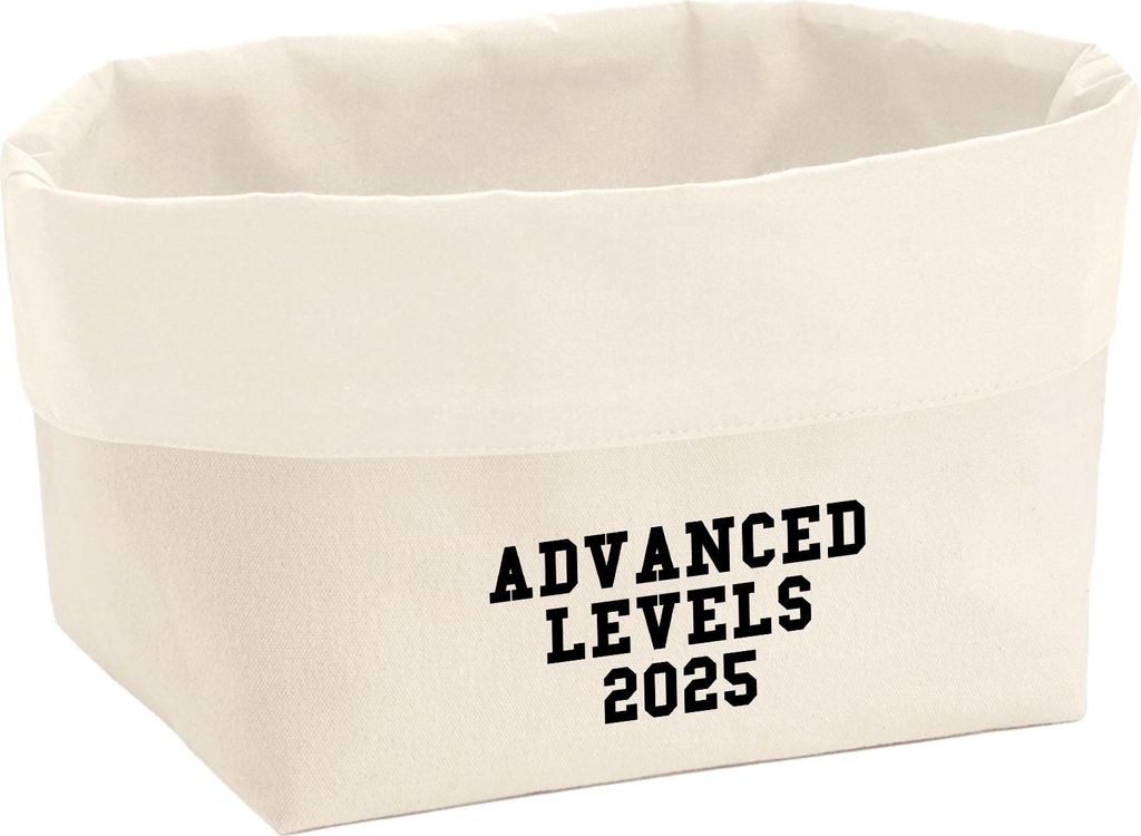 Huuraa Organizer Advanced Levels 2025 Abschluss Großbritannien 3 Liter Medium Canvas Baumwolle Utensilo Geschenkidee