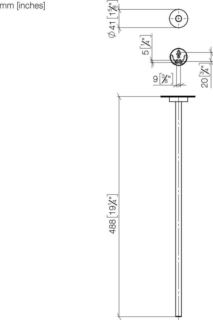 Dornbracht Handtuchhalter, 1-teilig, starr, Ausladung 490mm, 83211979-93