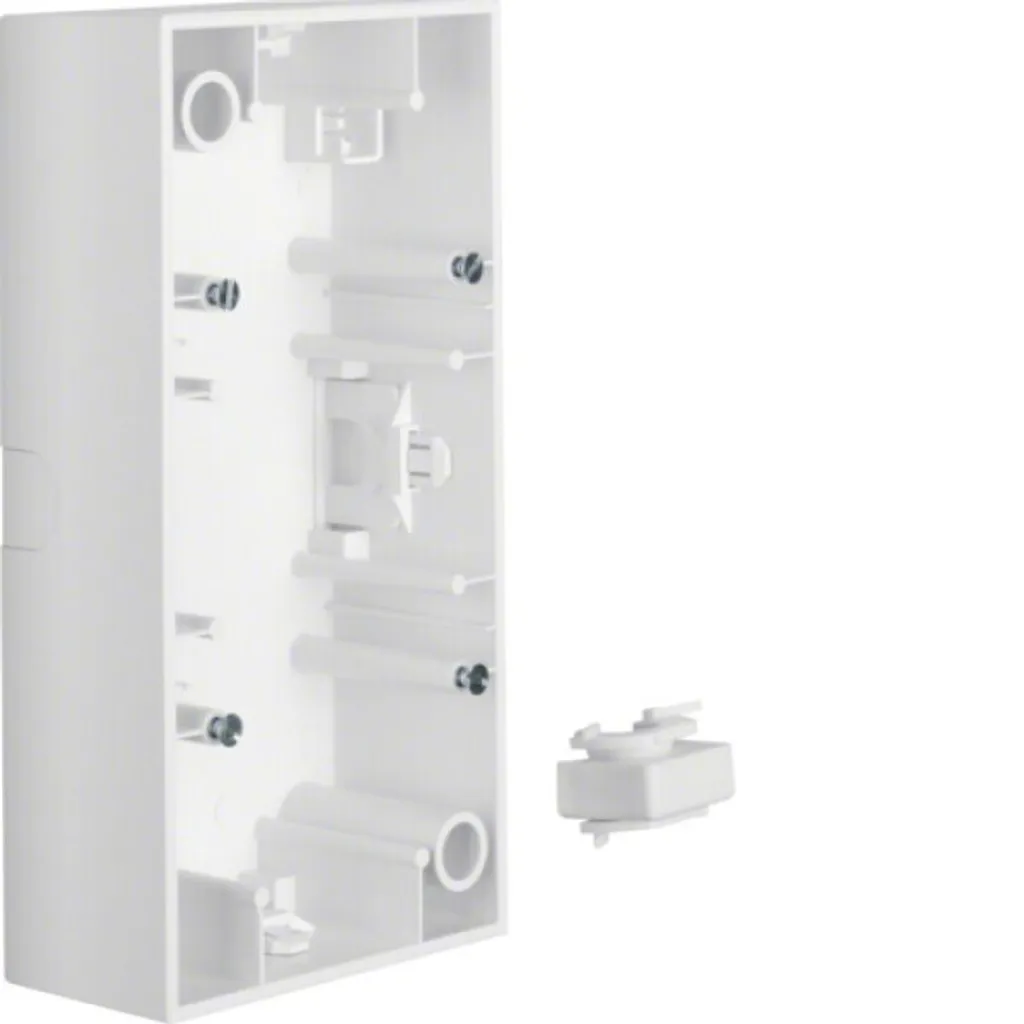 Cadre de montage saillie 2 modules blanc polaire pour rénovation murale