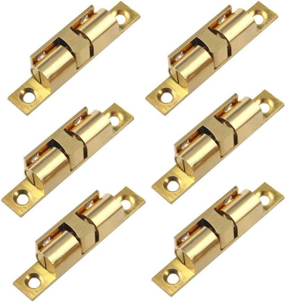 2er-Pack Türschlösser, Doppelkugelschnäpper, massives Messing, für Schranktüren, Küchenschränke
