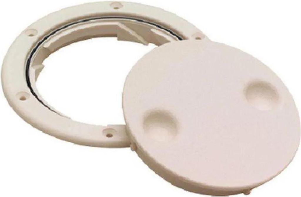 Seachoice Dreh-und Verriegelungs-deckelplatte Weiß 98 mm Weiß 98 mm