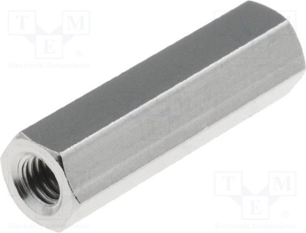 10x Distanzmuffe mit Gewinde sechskant 18mm Innengew: M3 Messing 113X18 Distanzele