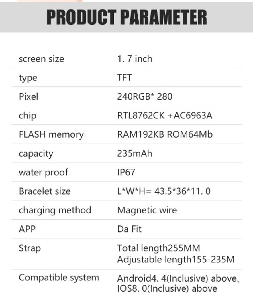 Smartwatch mit Telefonfunktion, Fitness Tracker Uhr, 1.7" Produktbild 10