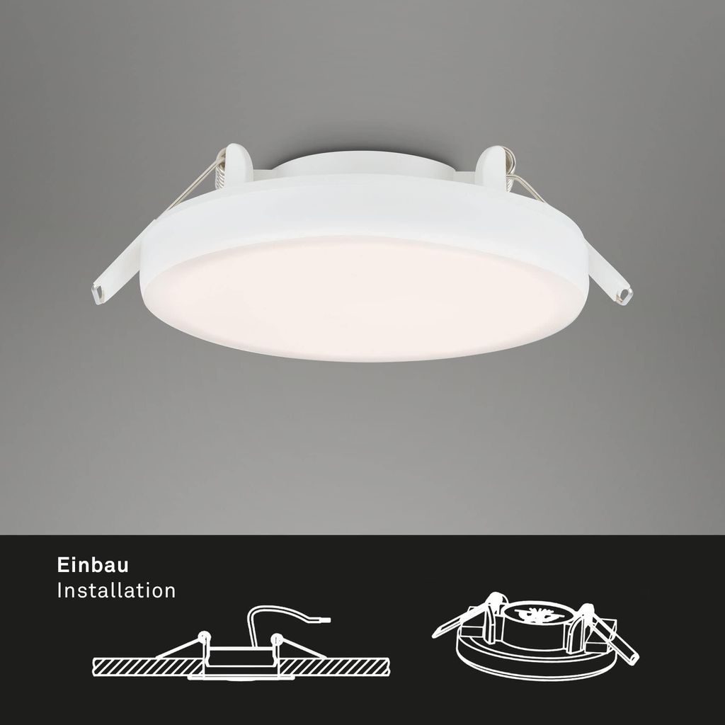 Plafonnier encastré Briloner sans cadre LED blanc 6 watts Image du produit 